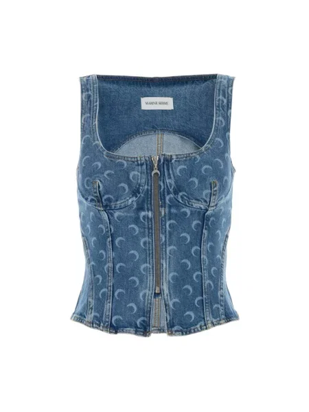 Kamizelka jeansowa Marine Serre niebieska