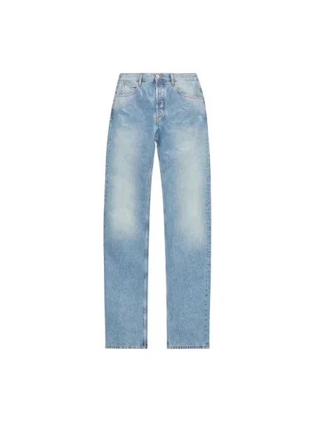 Długie proste jeansy The Attico eleganckie niebieskie