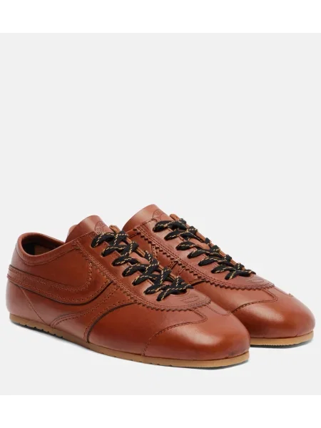 Sneakerși Dries Van Noten din piele maro