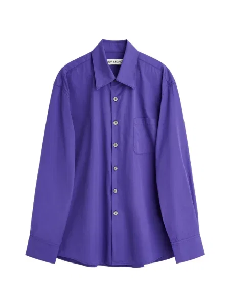 Poplínová košile Our Legacy fialová