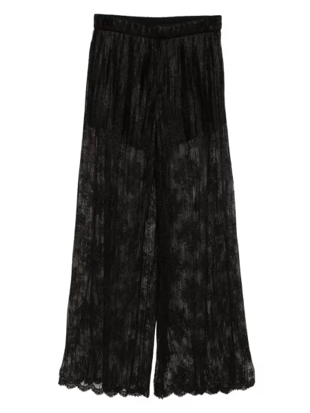 Spodnie Quetsche plisowane koronkowe czarne