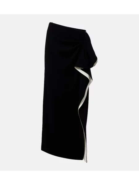 Maxi fusta maxi Proenza Schouler cu volane negru