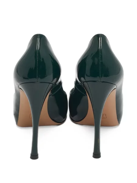 Pantofi cu toc Gianvito Rossi din piele cu platformă verde