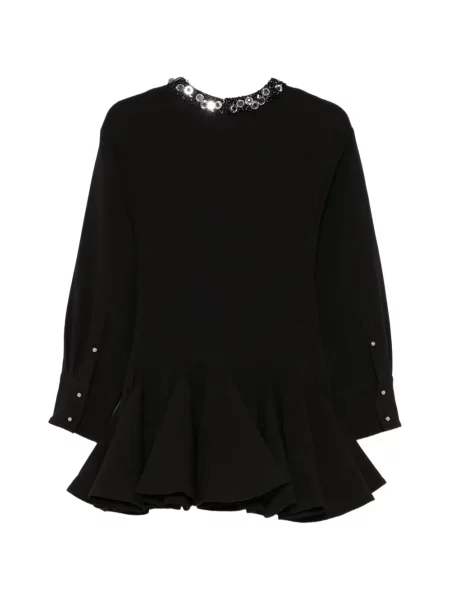 Rochie mini Des Phemmes evazată negru