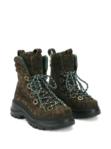 Botine Kurt Geiger London cu model leopard de cristal maro