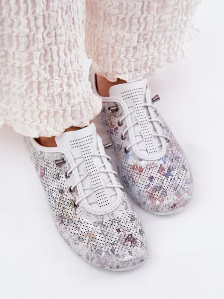 Kožené poltopánky Artiker sivá