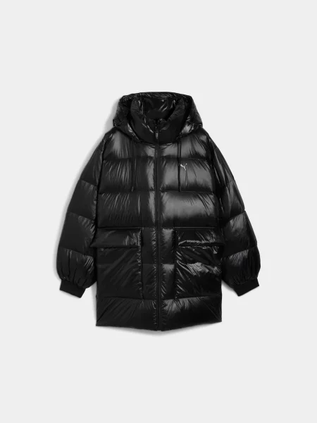 Пуховик Puma с капюшоном черный