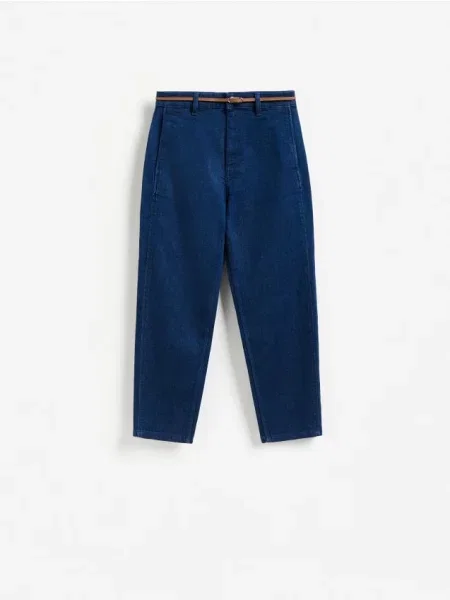 Reserved LADIES` JEANS TROUSERS & BELT albastru