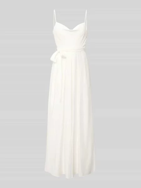 Kombinezon z dekoltem kaskadowym i cienkimi ramiączkami Hey Kyla biały