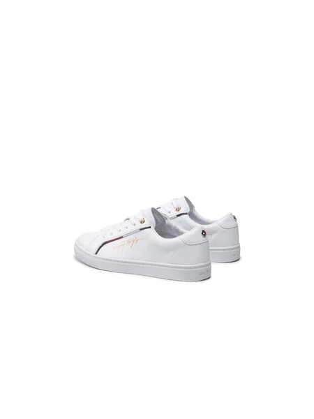 Sneakersy TOMMY HILFIGER Signature Sneaker White YBR biela