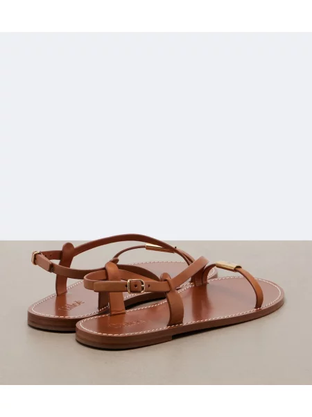 Sandale Chloé din piele maro