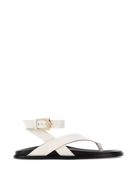 Sandale Stuart Weitzman cu cataramă cu bretele alb