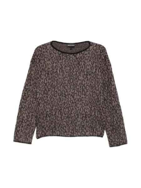 Jedwabny sweter Emporio Armani czarny