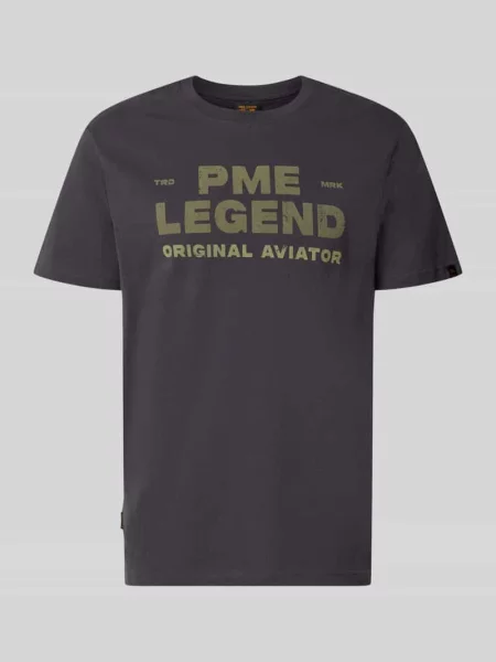 T-shirt z okrągłym dekoltem i nadrukiem z logo labelu Pme Legend