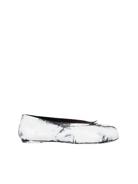 Balerinki Maison Margiela skórzane białe
