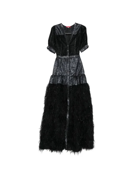 Maksi sukienka maxi Miau By Clara Rotescu garniturowa czarna