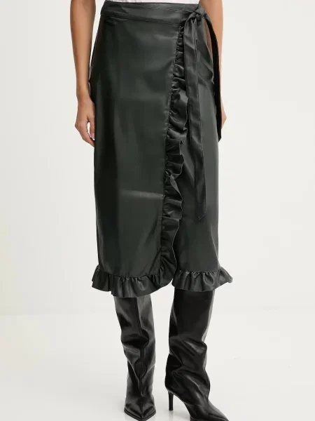 Never Fully Dressed fustă midi drept verde