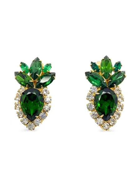 Cercei Jennifer Gibson Jewellery de cristal auriu