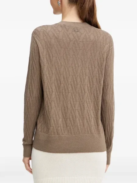 Pulover Armani Exchange din jacard maro