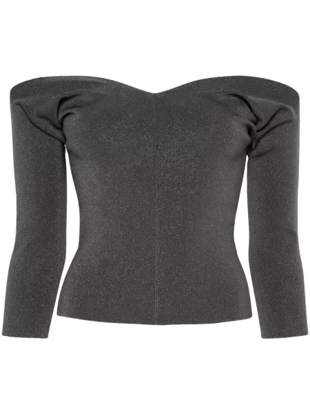 Dzianinowy top Mrz szary