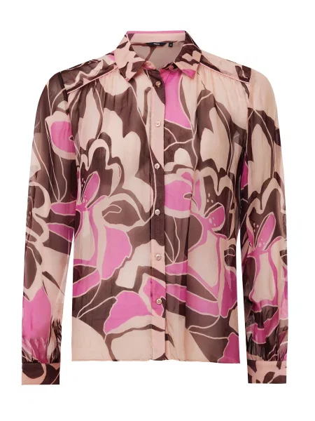 MEXX Bluză / maro închis / mov deschis bej