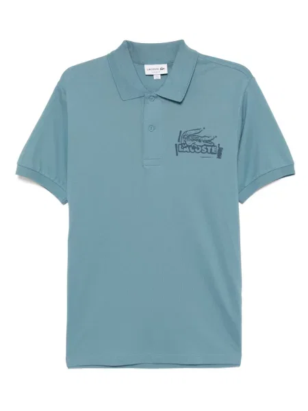 Polo Lacoste cu imagine clasic albastru