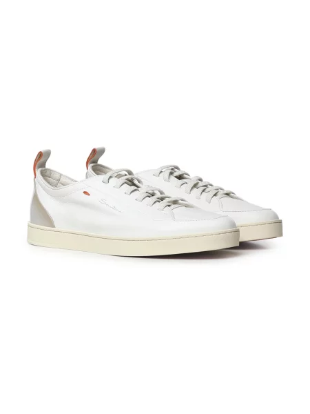 Sneakersy Santoni skórzane białe