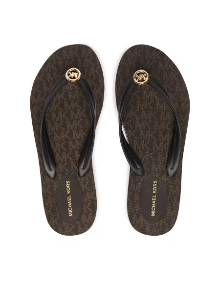Japonke MICHAEL Michael Kors Posie Flip Flop rjava