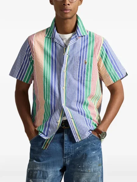 Ριγέ δερμάτινος κάλτσες Polo Ralph Lauren με κορδόνι μαύρο