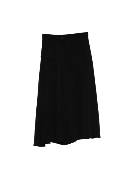 Spódnica Yohji Yamamoto z krepy dzwony czarna