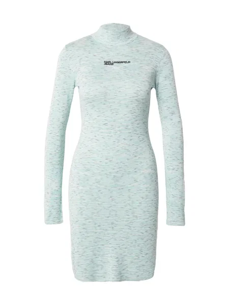 KARL LAGERFELD JEANS Rochie tricotat verde mentă negru