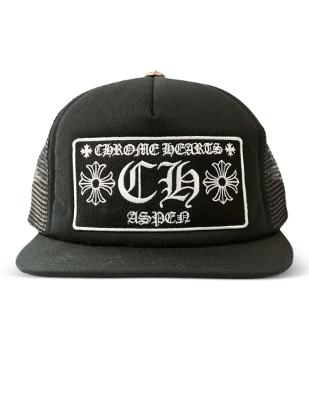 Șapcă Chrome Hearts cu motiv cu inimi negru