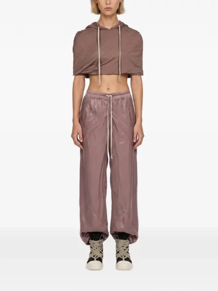 Decupat hanorac cu glugă Rick Owens Drkshdw drapat maro