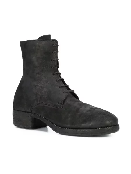 Боти Guidi с връзки с дантела черно