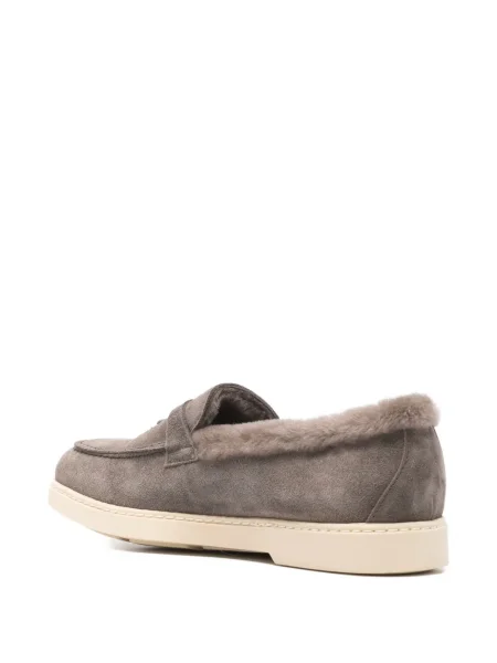 Pantofi loafer Doucal's din piele gri