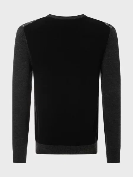 Шерстяной свитер Pierre Cardin черный