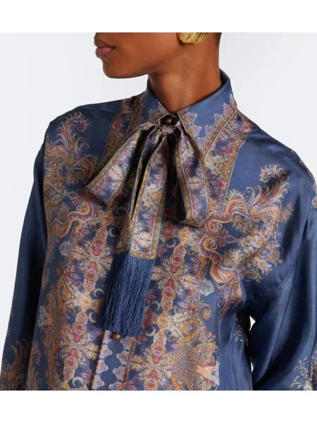 Bluză Zimmermann din satin cu model paisley