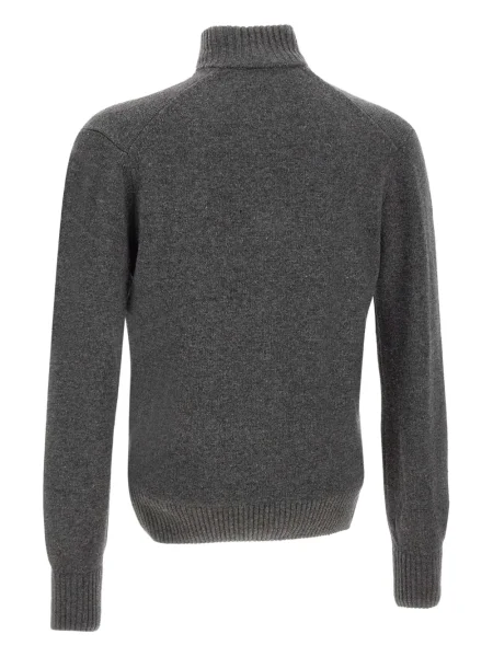 Pulover Lacoste cu broderie gri