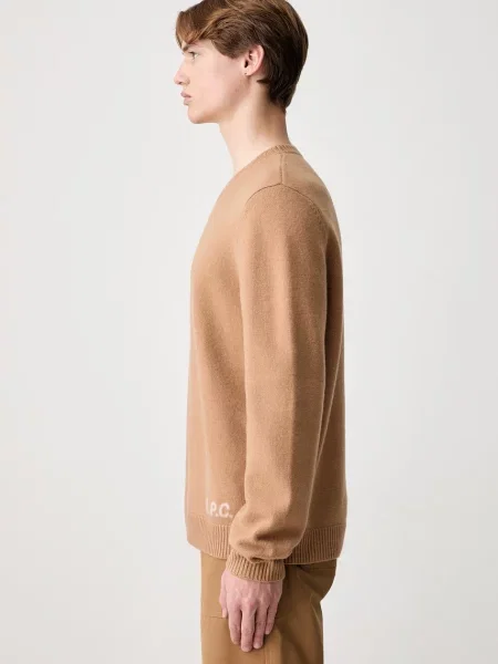 A.P.C. pulover pentru bărbați din lână Pull Edward maro