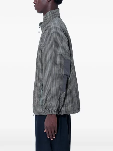 Карирано яке Comme Des Garçons Homme с качулка зелено