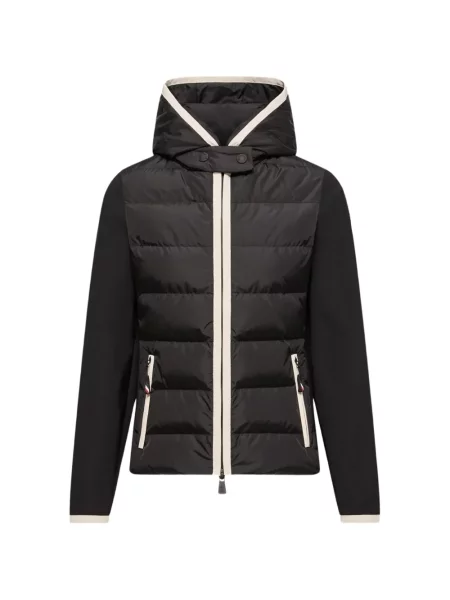 Geacă cu puf Moncler Grenoble cu glugă negru