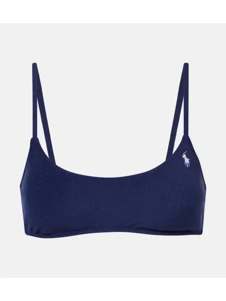 Bikini Polo Ralph Lauren cu broderie albastru
