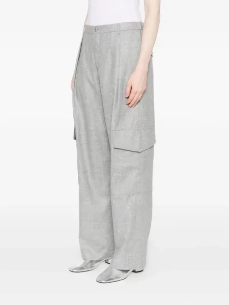 Pantaloni cargo Aspesi plisate gri