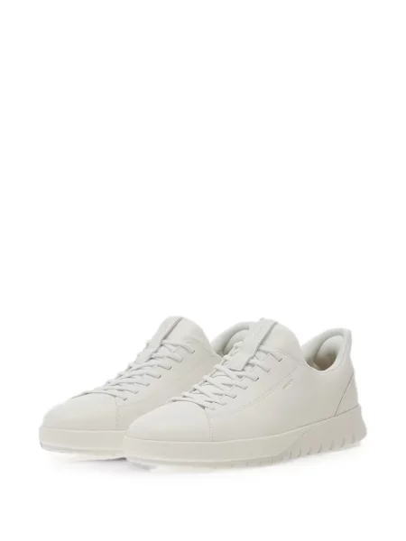 Sneakerși Geox cu șireturi din piele alb