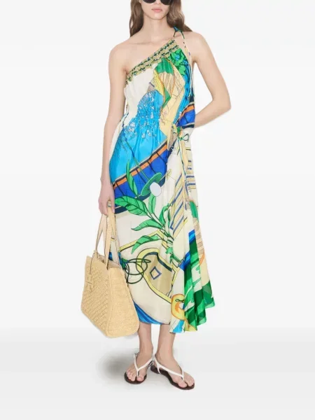 Rochie Tory Burch cu imagine cu un umăr gol