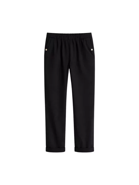 Spodnie materiałowe o prostym kroju z dodatkiem Liu Jo Sport czarne