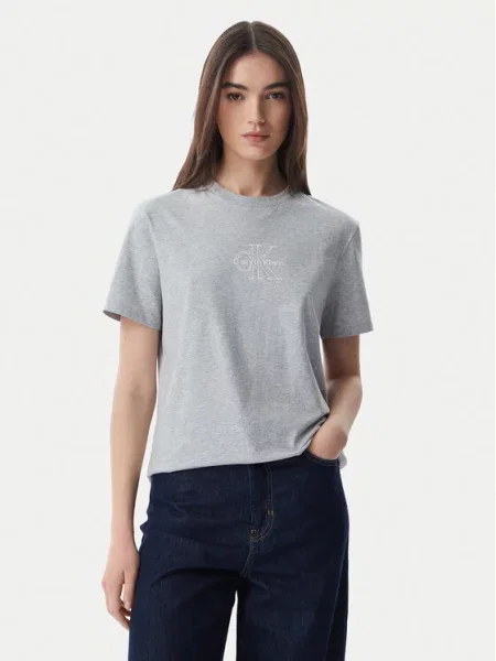 Calvin Klein Jeans Tričko CLASSIC SEASONAL čadičová biela