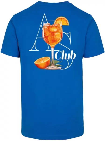 Mister Tee Marškinėliai A S Club mėlyna / žalia / tamsiai oranžinė balta