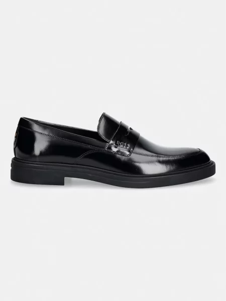 BOSS mocasini pentru bărbați din piele Calev negru