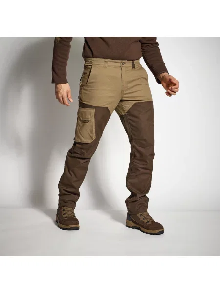 Spodnie outdoor Solognac Renfort brązowe